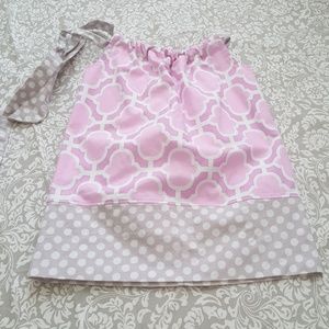 Girls Pink and Gray Boutique Easter Spring Summer Dress